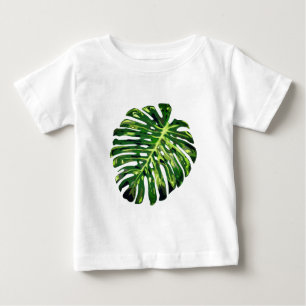 T-shirt Pour Bébé T-shirt bébé à feuille tropicale verte