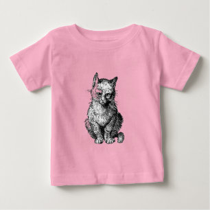 T-shirt Pour Bébé T-shirt bébé animal chat mignon grincheux