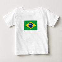 T-Shirt Bébé avec Drapeau Brésilien Patriotique