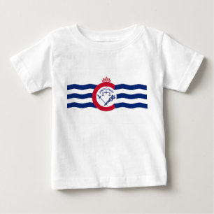 T-shirt Pour Bébé T-shirt bébé avec drapeau de Cincinnati City, U.S.