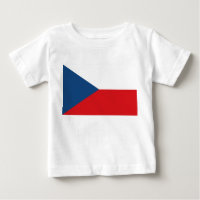 T-shirt bébé avec drapeau de la Tchéquie