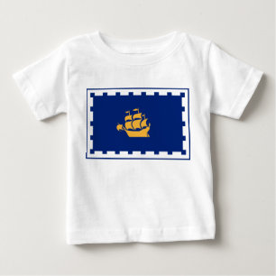 T-shirt Pour Bébé T-shirt bébé avec drapeau de la ville de Québec