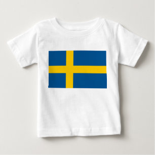 T-shirt Pour Bébé T-shirt bébé avec drapeau de Suède
