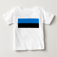 T-shirt bébé avec drapeau d'Estonie
