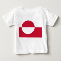 T-shirt bébé avec drapeau du Groenland