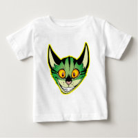 T-Shirt Bébé Chat de Dessin Animé Fluorescent