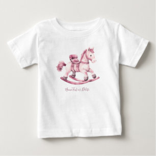 T-shirt Pour Bébé T-Shirt Bébé Cheval à Bascule Rose