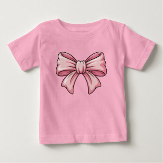 T-shirt Pour Bébé T-shirt bébé coquette avec un joli nœud rose