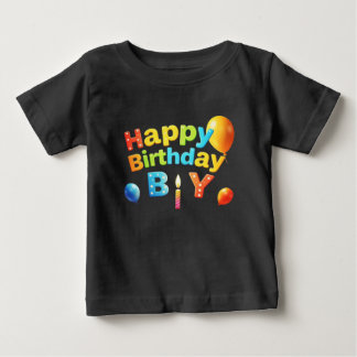 T-shirt Pour Bébé T-shirt bébé couleur garçon Joyeux Anniversaire av
