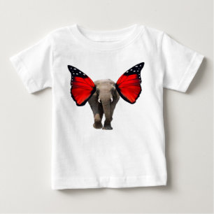 T-shirt Pour Bébé T-shirt bébé éléphant à ailes rouges