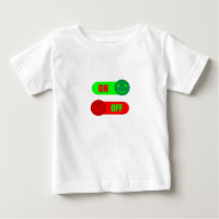 T-shirt bébé Emoji Humeur Drôle On Off