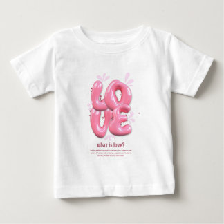 T-shirt Pour Bébé T-Shirt bébé en jersey fin rose avec citation 3D L