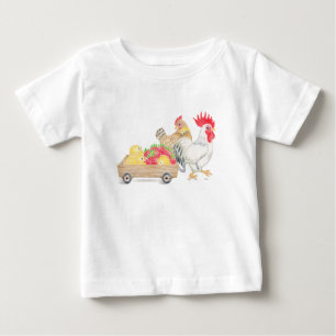 T-shirt Pour Bébé T-shirt bébé famille de poulet mignon