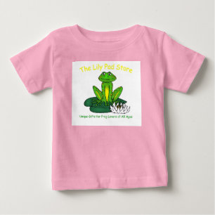 T-shirt Pour Bébé T-shirt bébé Grenouille sur un nénuphar Blanc sur 