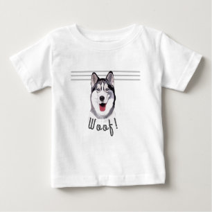 T-shirt Pour Bébé T-Shirt Bébé Husky Sibérien Message Personnalisé