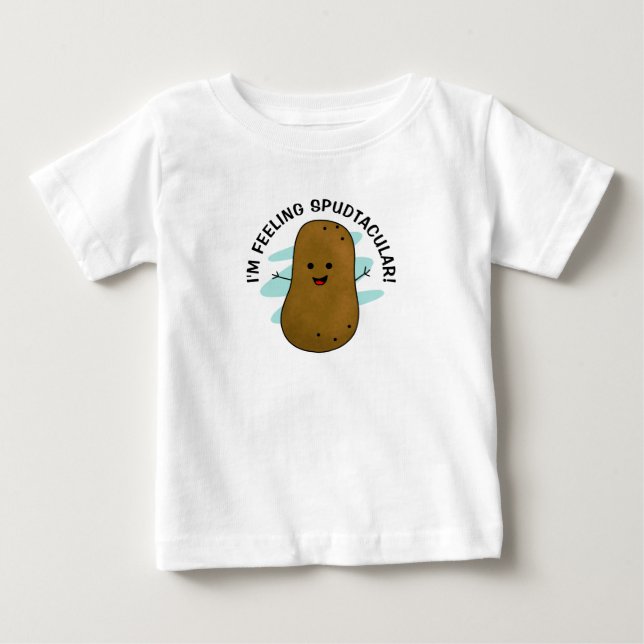T-shirt Pour Bébé T-Shirt bébé Je me sens Spudtaculaire Patate (Devant)
