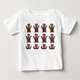 T-shirt Pour Bébé T-shirt Bébé Jersey fin, Ours blancs