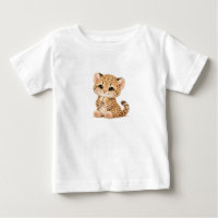 T-shirt bébé léopard – Babi tacheté et rayé