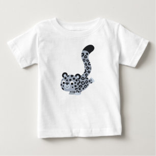T-shirt Pour Bébé T-shirt bébé léopard de neige mignon à l'atterriss