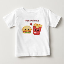 T-shirt bébé Meilleurs amis Burger & Frites Mignon