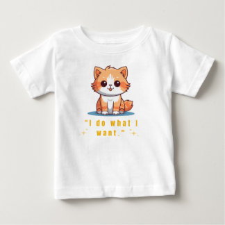 T-shirt Pour Bébé T-shirt bébé mignon chat drôle "Je fais ce que je