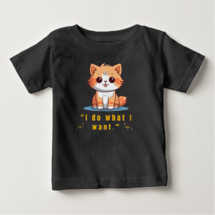 T-shirt Pour Bébé T-shirt bébé mignon chat drôle "Je fais ce que je