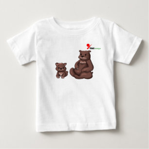 T-shirt Pour Bébé T-shirt bébé Ourse et Ourson