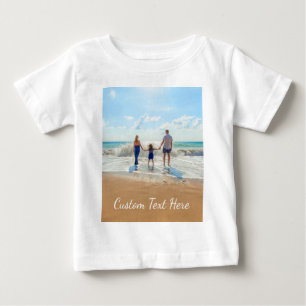 T-shirt Pour Bébé T-Shirt Bébé Personnalisé avec Votre Photo et Text