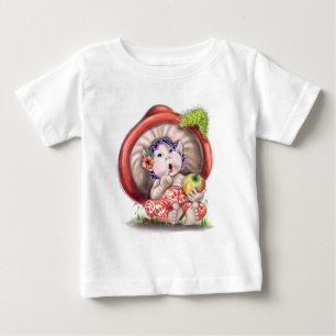 T-shirt Pour Bébé T-shirt bébé petit champignon et caterpillar