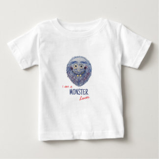 T-shirt Pour Bébé T-shirt bébé Petit Monstre Bleu Rigolo