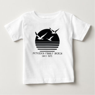 T-shirt Pour Bébé T-shirt de bébé de plage de famille de Petersen