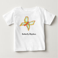 T-shirt de bébé de rythme de papillon
