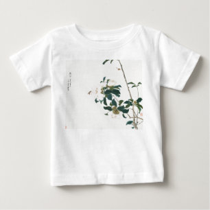 T-SHIRT POUR BÉBÉ T-SHIRT DE FILLE BÉBÉ EN COTON AVEC FLEURS DE NOM