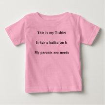 T-shirt de haiku de bébé