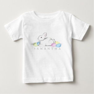 T-shirt Pour Bébé T-Shirt en Jersey Fin Bébé Lapin Blanc