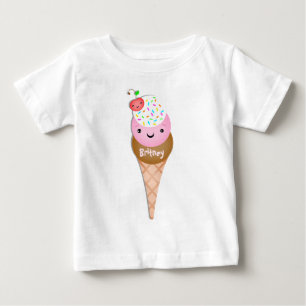 T-shirt Pour Bébé T-shirt fait sur commande de bébé de cornet de