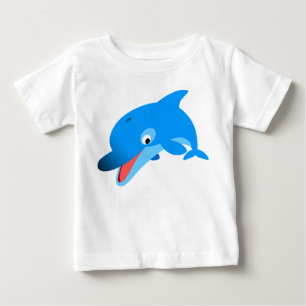 T-shirt Pour Bébé T-shirt sautant mignon de bébé de dauphin de ban