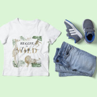 T-shirt "Two Wild" personnalisé Jungle/Safari bébé