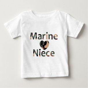 T-shirt Pour Bébé Tante marine Heart Camo
