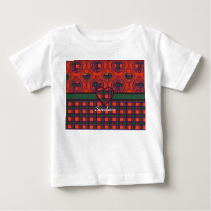 T-shirt Pour Bébé Tartan d'écossais de plaid de clan de Sinclair