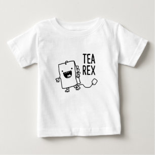 T-shirt Pour Bébé Tea Rex Tea Sac Drôle Pun Carton