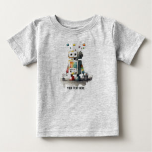 T-shirt Pour Bébé Tee robotique bébé personnalisée
