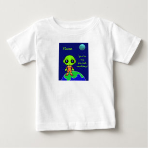 T-shirt Pour Bébé Tee - shirt Toddler avec alien et lune par Jo Imag