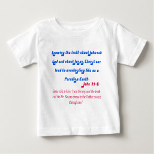 T-shirt Pour Bébé Témoin de Jéhovah Jean14-6