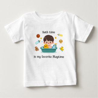T-shirt Pour Bébé Temps de bain bébé avec jouets