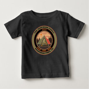 T-shirt Pour Bébé Tente photo de voyage en famille personnalisée