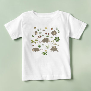 T-shirt Pour Bébé Tenue de campagne lumineuse pour opossum blanc Cot
