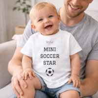 Tenue personnalisée Mini Soccer Star pour bébé ave