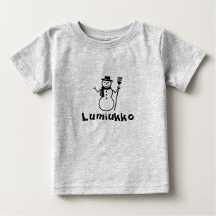 T-shirt Pour Bébé Terme finlandais pour bonhomme de neige