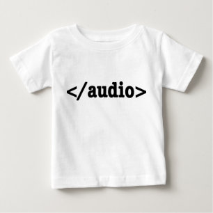 T-shirt Pour Bébé Terminer le code HTML5 audio